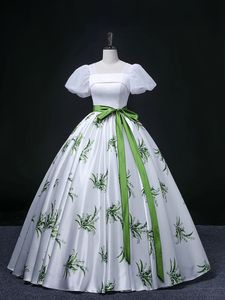 Bubble Sleeve Green Leaf Theme Costume Fairy Queen Gown Medieval Dress Renaissance Gown Sissi Princess Victorian Gothic/Marie Belle Ball