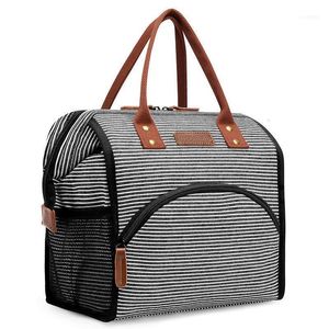 Schule Arbeit Picknick Große Kapazität Frauen Handtasche Thermo Taschen Thermische Kühler Isolierte Mittagessen Tasche Für Kind Box1