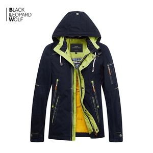 Blackleopardwolf Arrival Spring Jacket Men Cith Citton Wide With Hood Down Stacket for Spring ZC-027 201209