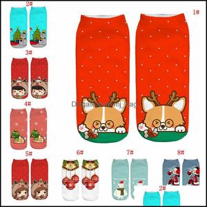 Andere Heimtextilien Weihnachten bedruckte Socken Weihnachtsmann Weihnachtsbaum Schneemann Dhaer