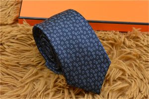 Halsband Herrbokstäver slips Silkeslips Black Blue Jacquard Party Wedding Business Woven modedesign With Box