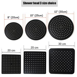 Stainless steel Black Bathroom Ultrathin 2 mm Rain Shower Head 81012 Inch Wall & Ceiling Square & Round Rainfall Shower head 20110297J
