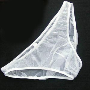 Underpants Transparent Briefs Men's Sexy Underwear See-through Breathable Panties Gay Male Sheer Erotic Lingerie KnickersUnderpants