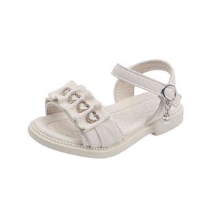 Barn mode rhinestone sandaler toddler tjej skor sommar anti-slippery skor för barn tjejer bling sandaler lite tjej skor g220418