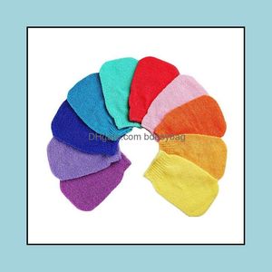 Bath Mittens Gloves Exfoliating Spa Shower Soap Clean Hygiene Body Scrub Loofah Mas Drop Delivery Hats Scarves Fashion Accessories J