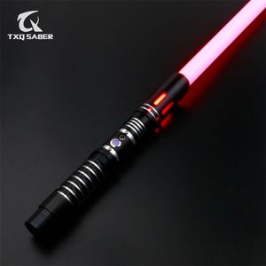 txqsaber RGB void smooth swinglightsaber 12ライトカラーと10セットSoundfonts Metal Hilt PC Blade Kid Birthday Gifts Laser 220809