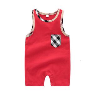 Roupas de roupas de bebê desgosto roupas de uma peça de peças de verão de verão nascida de pijamas de chaki sem mangas 0-24 meses de pano de escalada9n