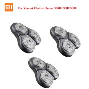 NXY Original Shaver Blade para Xiaomi Mijia Shaver Electric S500C S500 S300 Sharers Razor impermeável Dual-Layer Blade Steel Blade 220414