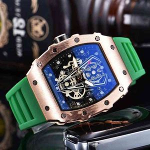 Lyxiga män mekanik titta på Richa Milles 2022 Ankomst Mens Sport Reloj Hombre Casual Relogio Masculino Military Army Leather Wrist for Men