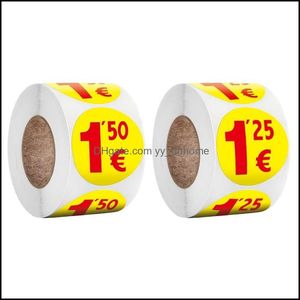 Hediye Sargısı Etkinlik Parti Malzemeleri Festival Ev Bahçesi 500pcs Garaj Satış Rummage Fiyat Sticker Etiketleri 1.25/1.5 Euro Fiyatlar Tur Fiyatlandırma STI