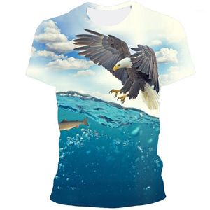 夏のTシャツメンズ2022 Dイーグルグラフィックカジュアルとレディースファッショントップ通気性のある通りTシャツ