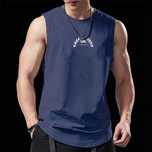 Men tank top top academia camisa de camisa de secagem rápida colaboração com mangas de mangas respiráveis ​​Sports Sports 220622