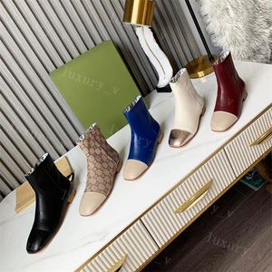 Designer Boots Women Shoes Winter Woman Boot Fashion Ankle Booties Luxury Heels Heel Leather Knight Work Safety Motorcycle Rain Snow