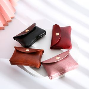 DHL200pcs Coin Purses Women PU Plain Square Hasp Short Wallets