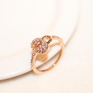 Кластерные кольца 14K Розовое золото для женщин Свадебные украшения великолепное обещание Рождественское подарок подруга Anillos Mujercluster