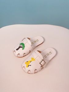 Boys Cartoon Patch Buckle Decor Slippers SHE