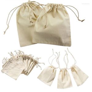 Wholesale- Mini Drawstring Gift Bag Incense Storage Cosmetic Jewel Accessories Sachet Packing Linen Bags 10 15cm WN02391