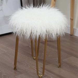 new Soft Comfortable long fur Cushion Chair Cushions For Chair Seat Cushion round Floor Home Office mat 201009