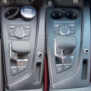 Per Audi A4 A5 B9 2017-2019 Interni Pannello di controllo centrale Maniglia per porta 3D 5D Adesivi in fibra di carbonio Decalcomanie Car styling Accessorie2638