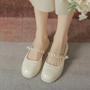 Women's Low Heel Dress Shoes 2022 New Elegant Leather Shoes Patchwork Color Loafers for Girl