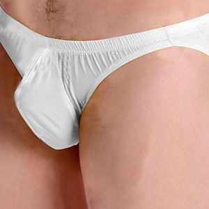 Underbyxor Silk Penis Pouch Underwear Men s Briefs Sexiga trosor Gay Mens Bikini Mjuk kort iskonvex underkläder A50underbyxor