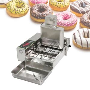 2200W Dört Sıralı Elektrikli Mini Donut Makinesi Ticari Paslanmaz Çelik Otomatik Donut Fritöz Makinesi