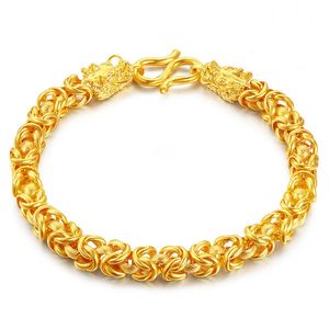 Vietnam imitatie gouden sieraden dominante gladde kop armband heren messing k goud recht