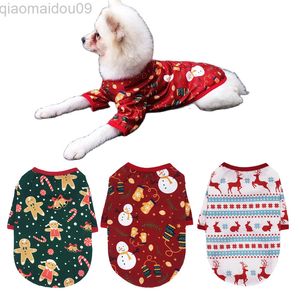 Świąteczne odzież z pensem bawełniane bluzy do odzieży dla małych psów kota bluzy kamizelki puppy pies come chihuahua strój l220810
