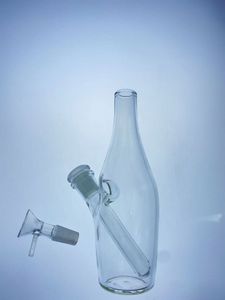 Garrafa de cachimbo de bongueiro de bico liso de vidro de vidro Bonga de cachimbo de fumo bem -vindo ao pedido