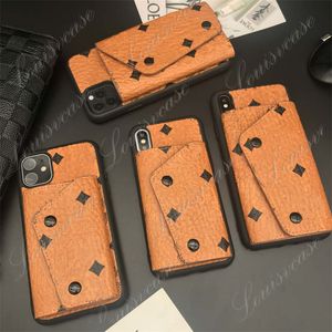 Luxuriöse Modedesigner-Handyhüllen aus Leder mit Kartenhalter, berühmte Hülle für iPhone 15promax 15pro 15 14 14promax 13 13promax 12 12pro 11promax s23ultra s22 s21plus