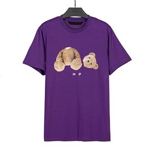 Designer Tide Camiseta Letra de peito BBRAY Letra Laminada de manga curta High Street Solta oversize T-shirt Casual 100% Tops de algodão puro para homens e mulheres S-2XL # 12