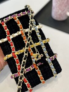 Torby łańcuchowe kolorowe designerskie luksusowe damskie torbę krzyżową torbę bankietową torebka moneta 5A High-end Quality