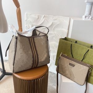 2022 Classic Ladies High Quality Leather Shoulder Composite Bag Handbag Clutch Designer Crossbody Shopping Purse Shopping Bags 2 Pack 31*18*28CM