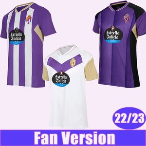 22 Real Valladolid SERGIO LEON Mens Soccer Jerseys G PLATA OSCAR PLANO AGUADO WEISSMAN Home White Purple Away rd Football Shirt Short Sleeve Uniforms