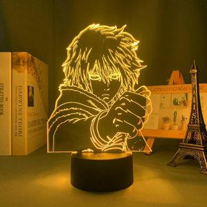 Luzes noturnas Anime Vinland Saga Lâmpada LED Thorfinn Karlsefni Figura para Decoração de quarto de garoto Amigo Presente de aniversário 3D Manga leve saganight