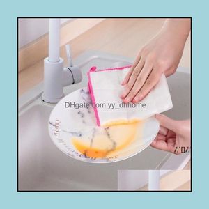 Other Housekee Organization Home Garden Kitchen Cleaning Cloth Dish Washing Towel Bamboo Fiber Eco Friendly Cleanier Clothing Set Pad11355