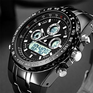 Readeel Top marka sportowy kwarc zegarek mężczyzn Waterproof Watches Waterproof Watches Led Digital Watches Men kwarc zegar na rękę Mężczyzna T200113