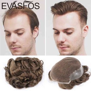 Men Hair Synthetic in Stock Toupee Q6 Style Replacement System Swiss Lace Front with Pu Male Wig Natural Remy Human Prosthesis 0527