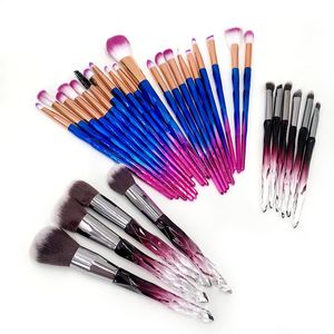 Makeup Brushes Selling Shiny Crystal Handle 10/20 Count Brush Set Foundation Concealer Blending Facial Beauty ToolMakeup