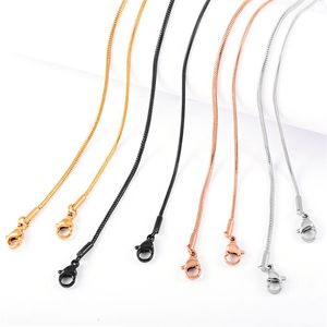 Top Quality Pendant Necklace L Stainless Steel Snake Chain Multi colors Necklace Chains Male Female Jewelry Chains2963
