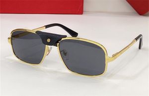 New fashion design sunglasses 0295 square metal frame with leather buckle popular and simple style outdoor uv400 protective glasses hot sell wholesale eyewear