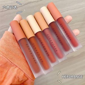 Lucidalabbra Marrone Aspetto nudo Cioccolato Latte Rosso Colori Rossetto opaco velluto impermeabile a lunga durata AC277Lip