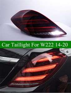 Światło tylnego samochodu tylne światło dla Benz S Class W222 LED Taillights Montaż S350 S400 W223 Tylny hamulca mgły sygnał Auto Accessories Lampa 2014-2020