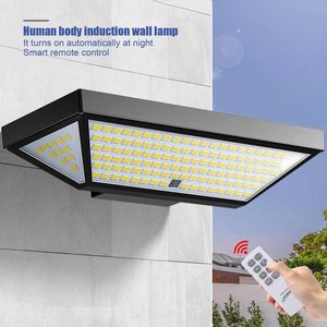 138 LEDs Motion Sensor Light Outdoor Waterproof Solar Wall Lamp Garden Decoration White Light