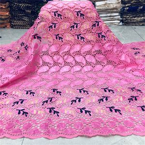 African bazin riche fabric with brode Latest fashion embroidery bazin lace fabric with net lace 5 yards HZ060503 T200819