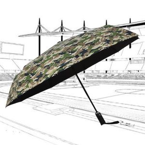 Camouflage Automatic Folding Rain Umbrella Anti UV Backpack Sun Umbrellas Portable Car Strong Windproof Parasol 10 Ribs Black Coat