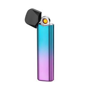 Gradiente Rainbow Ciclo USB carregando mais leve portátil Design inovador Mini Lators Holder para Herb Tobacco Ferramenta de fumantes de fumantes de alta qualidade DHL grátis