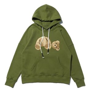 Mens Mulheres Designer Hoodie Sweater Moletons Streetwear Jaquetas Palms Bear Hoodies Mens Cor Cinza Preto Vermelho 100% Algodão Puro Tamanho S XL TPO4