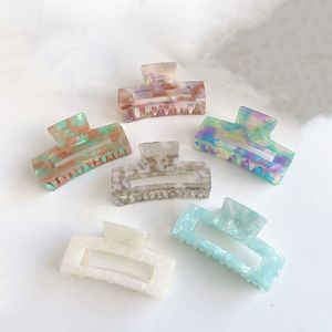 Large Hollow Out Square Clamps Women Girls Scrunchies Ponytail Hairpins Korean Lady Wash Shower Acetic Acid Hair Claws Jewelry Accessories Wholesale
