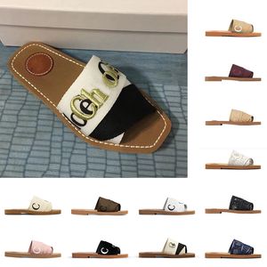 Terlik Kadın Yaz Açık Mekan Ayakkabıları Ahşap Katırlar Düz Sandal Peri Stil Dantel Seksi Tuval Dokuma Leydi Tasarımcı Slaytlar Vintage Scuffs Kadın Lefer Slipper